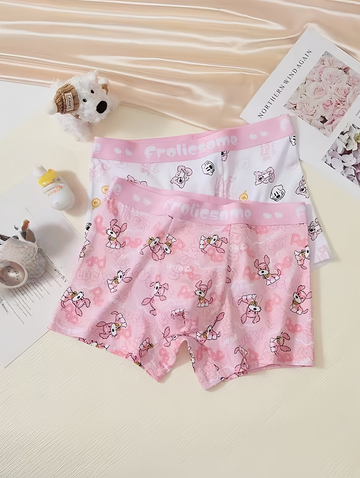 Boxer élégant coton homme — lot de 3, couleur rose rouge — vue 3
