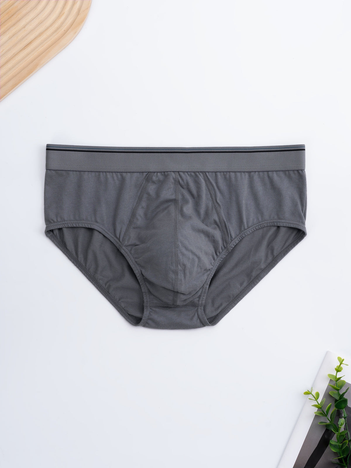 Slip coton homme — lot de 5, rayé