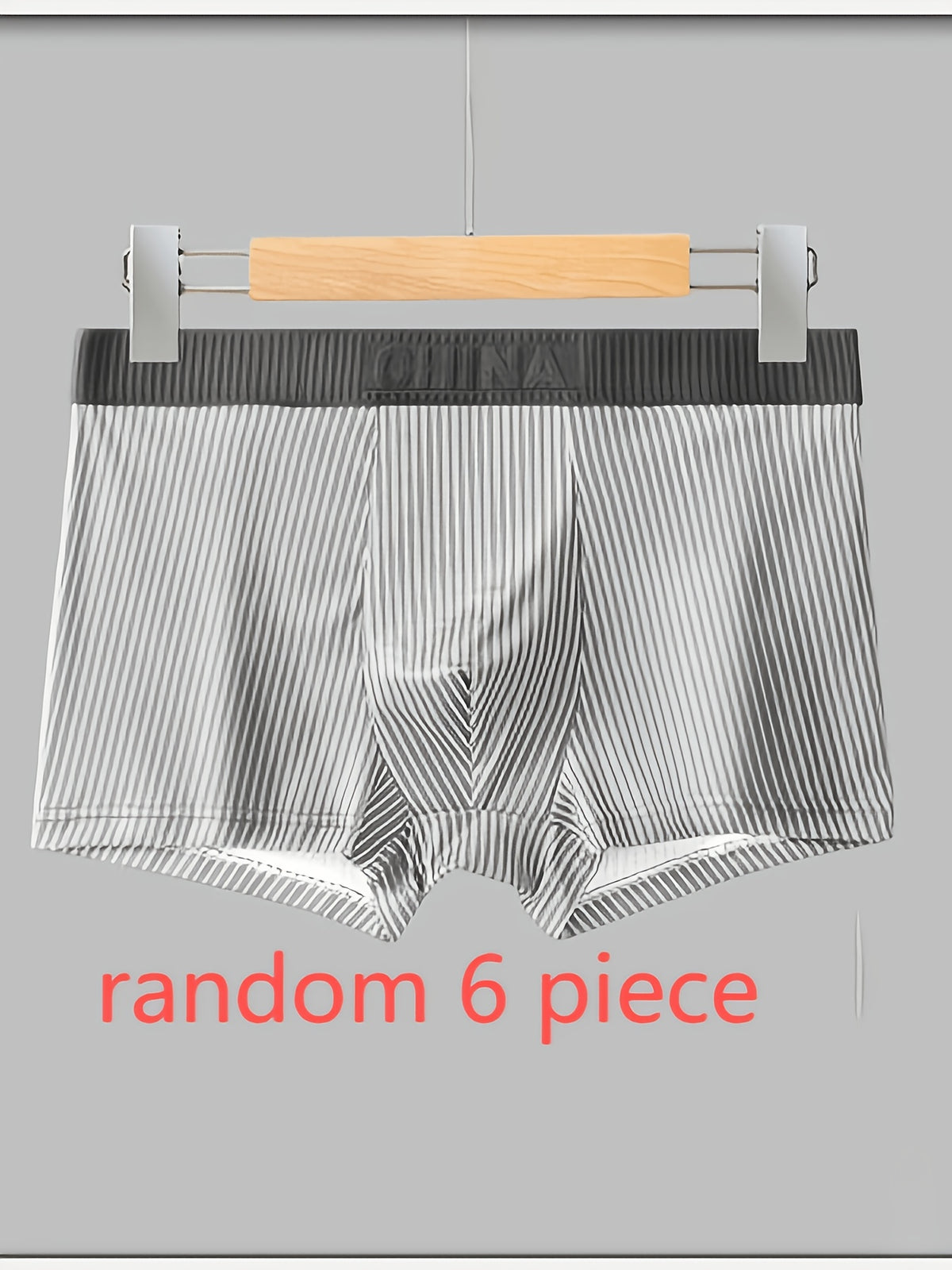 Boxer sans couture large microfibre homme — lot de 6, rayé