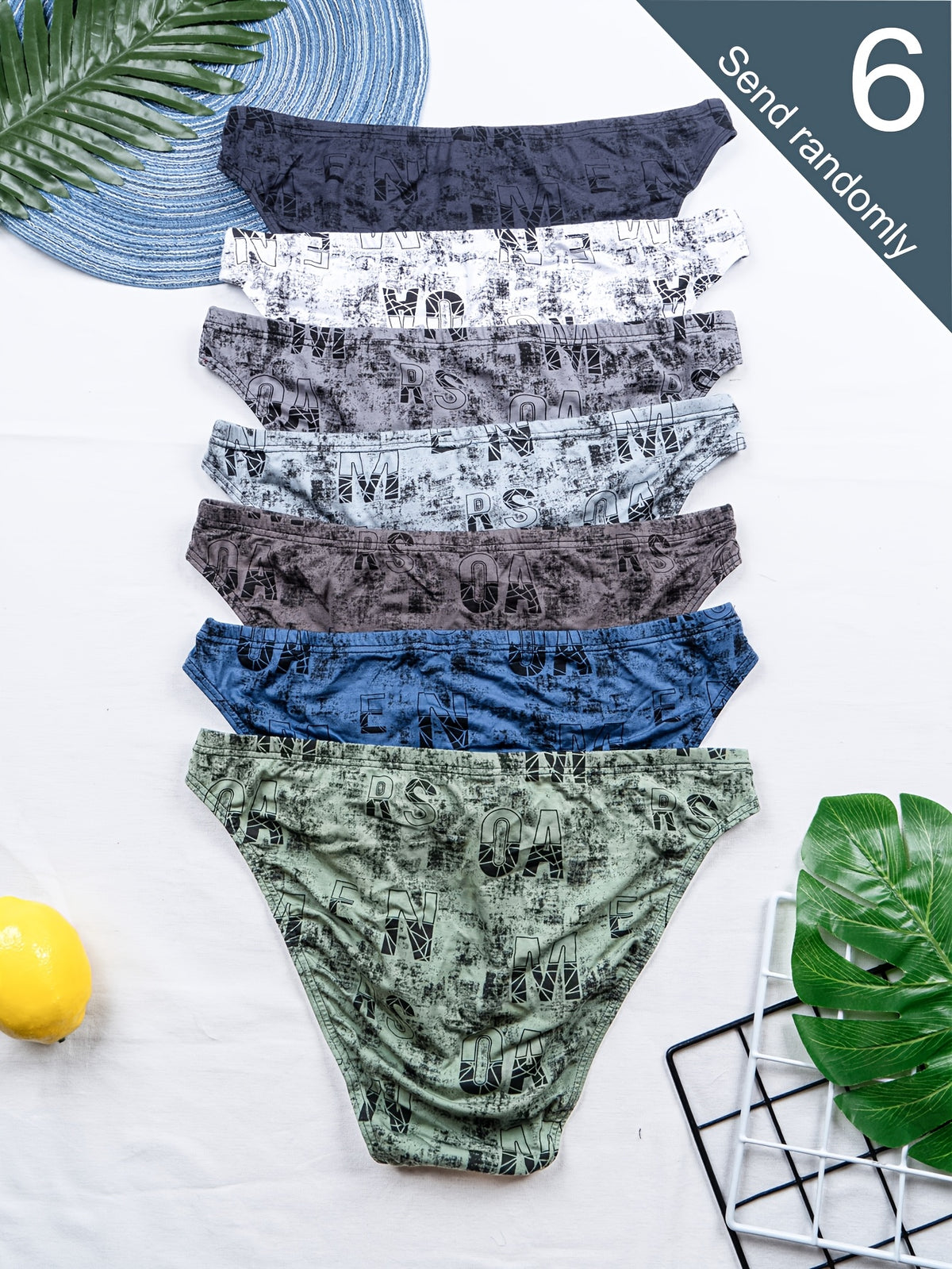 Slip respirant modal homme — lot de 6, imprimé