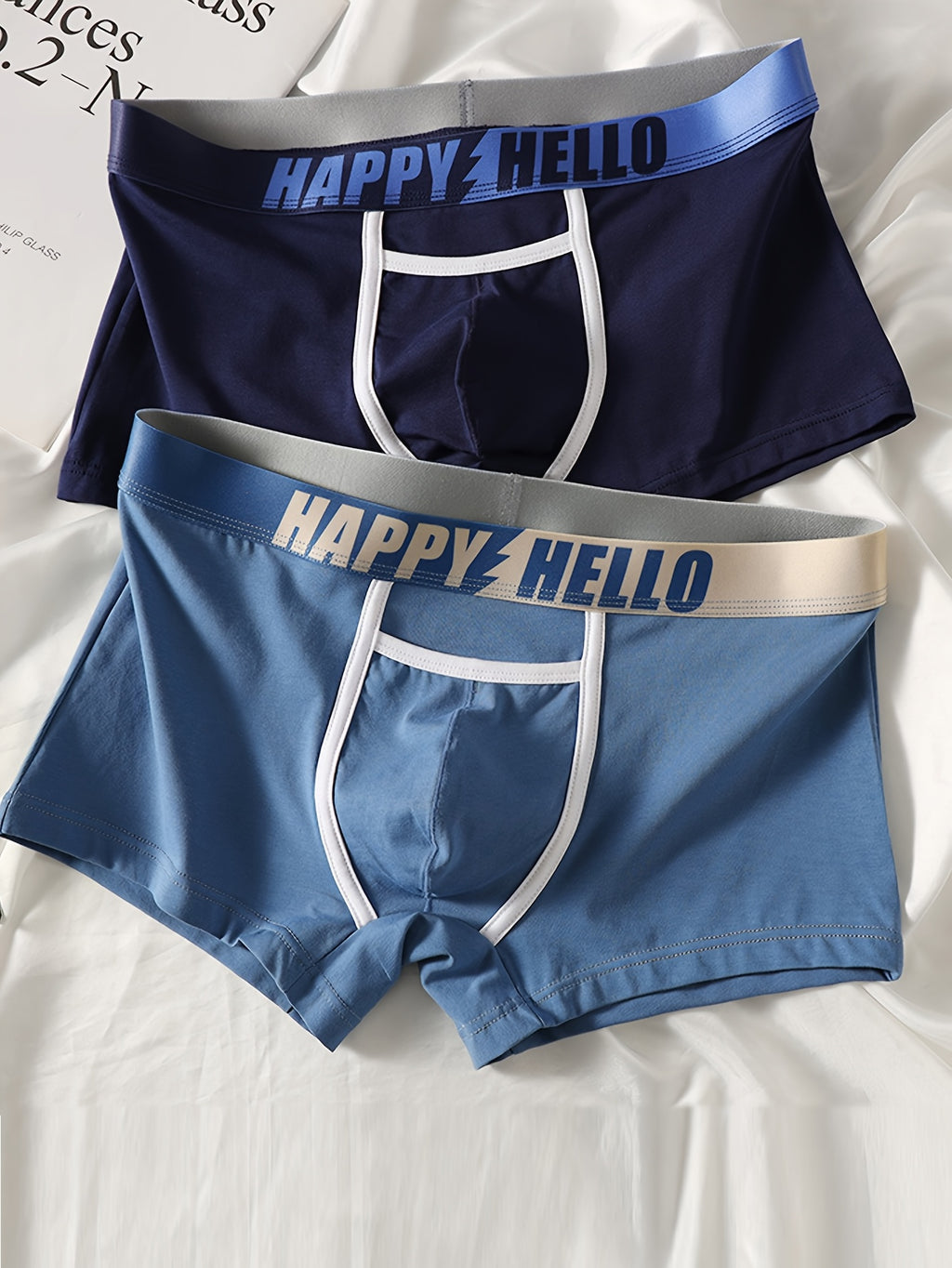 Boxer respirant coton homme — lot de 2, uni