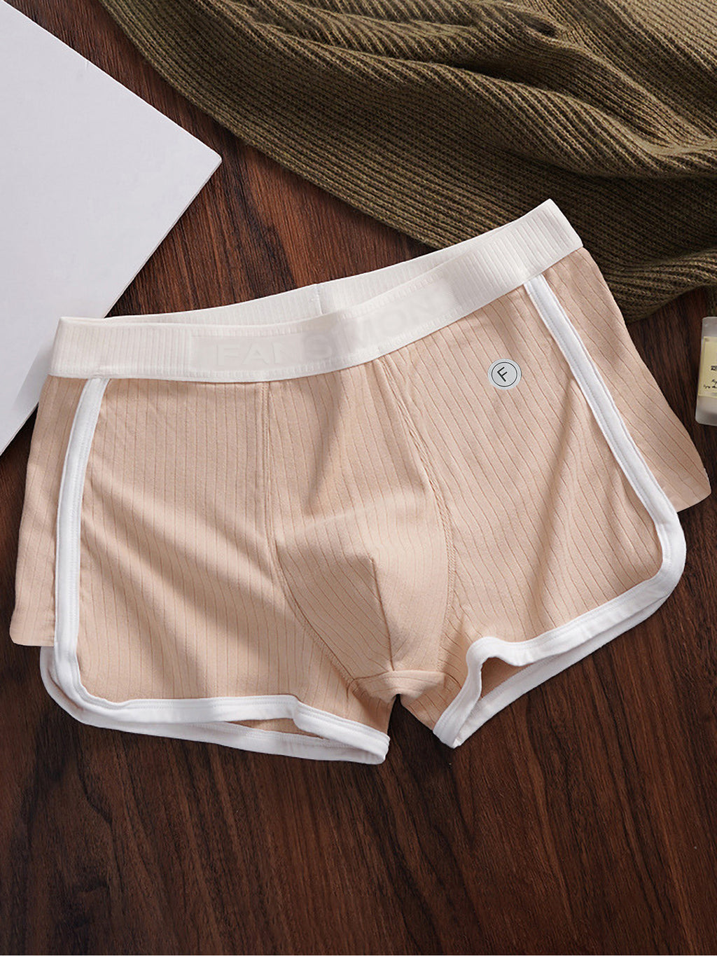 Boxer respirant microfibre homme — lot de 3, rayé