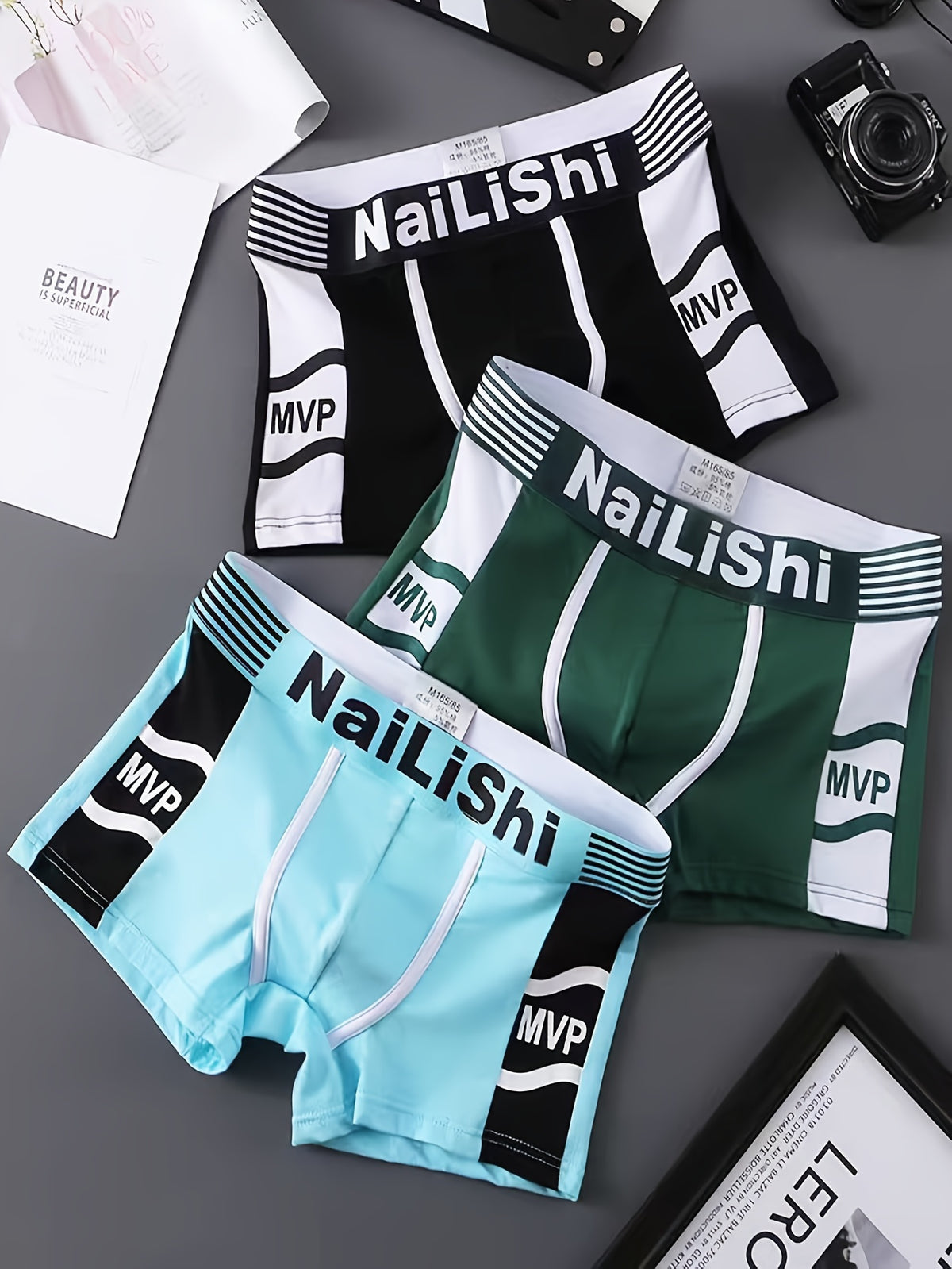 Boxer de sport respirant coton homme — lot de 2, imprimé
