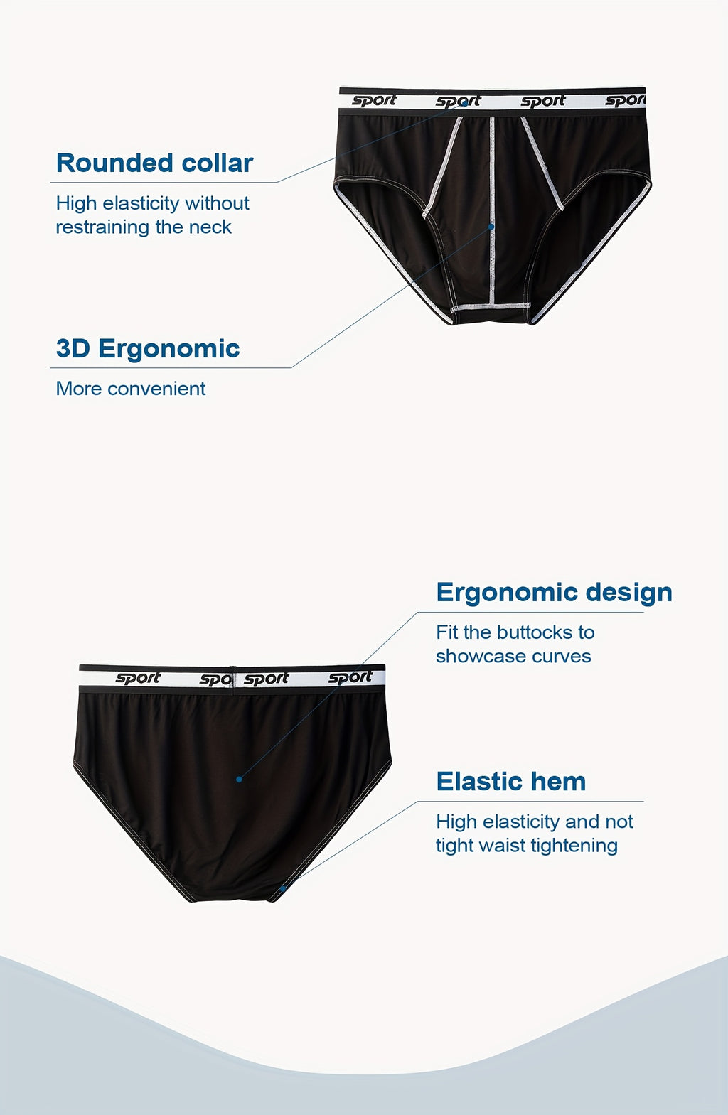 Slip large homme — lot de 4