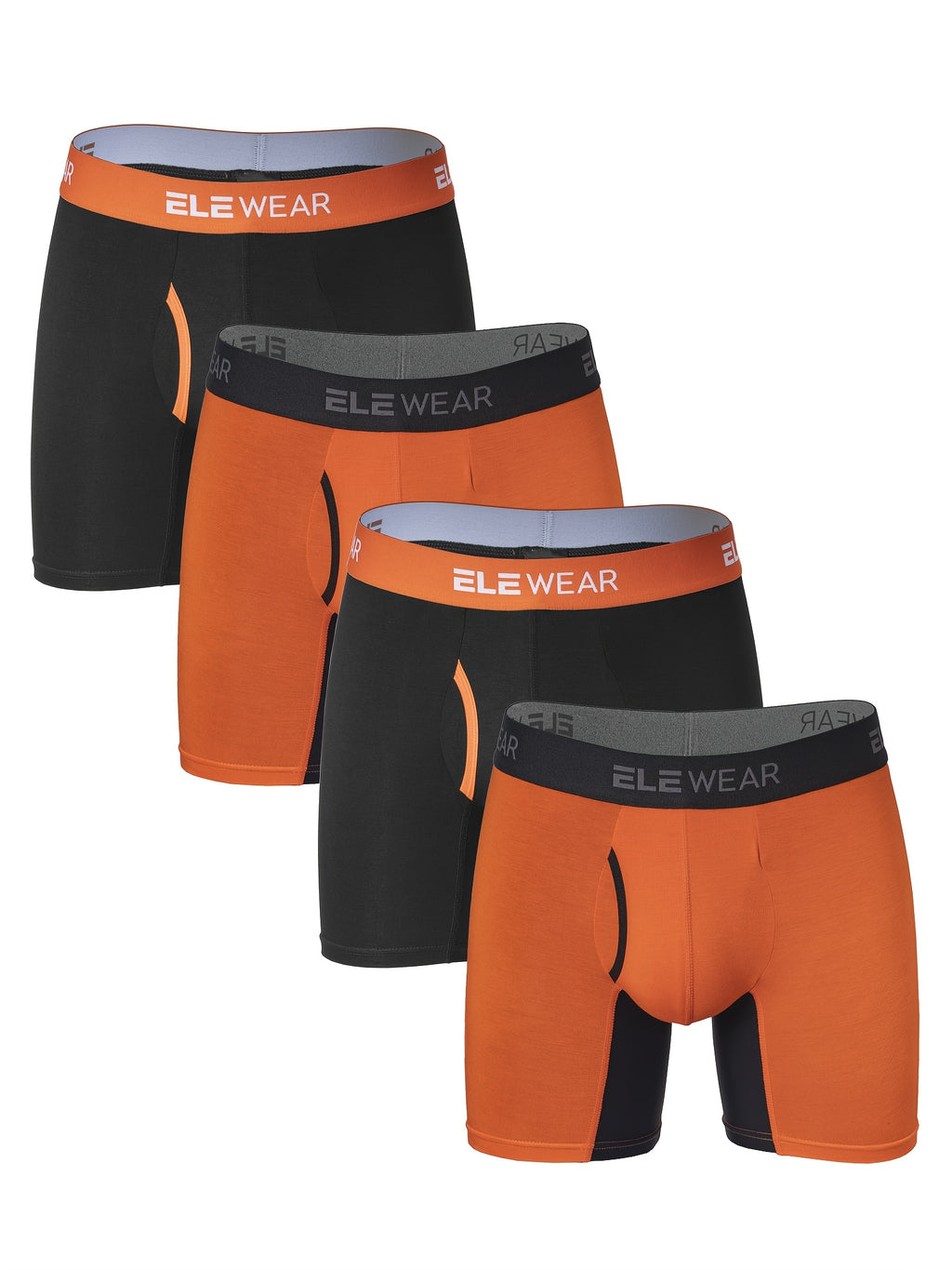 Boxer long respirant bambou homme — lot de 4