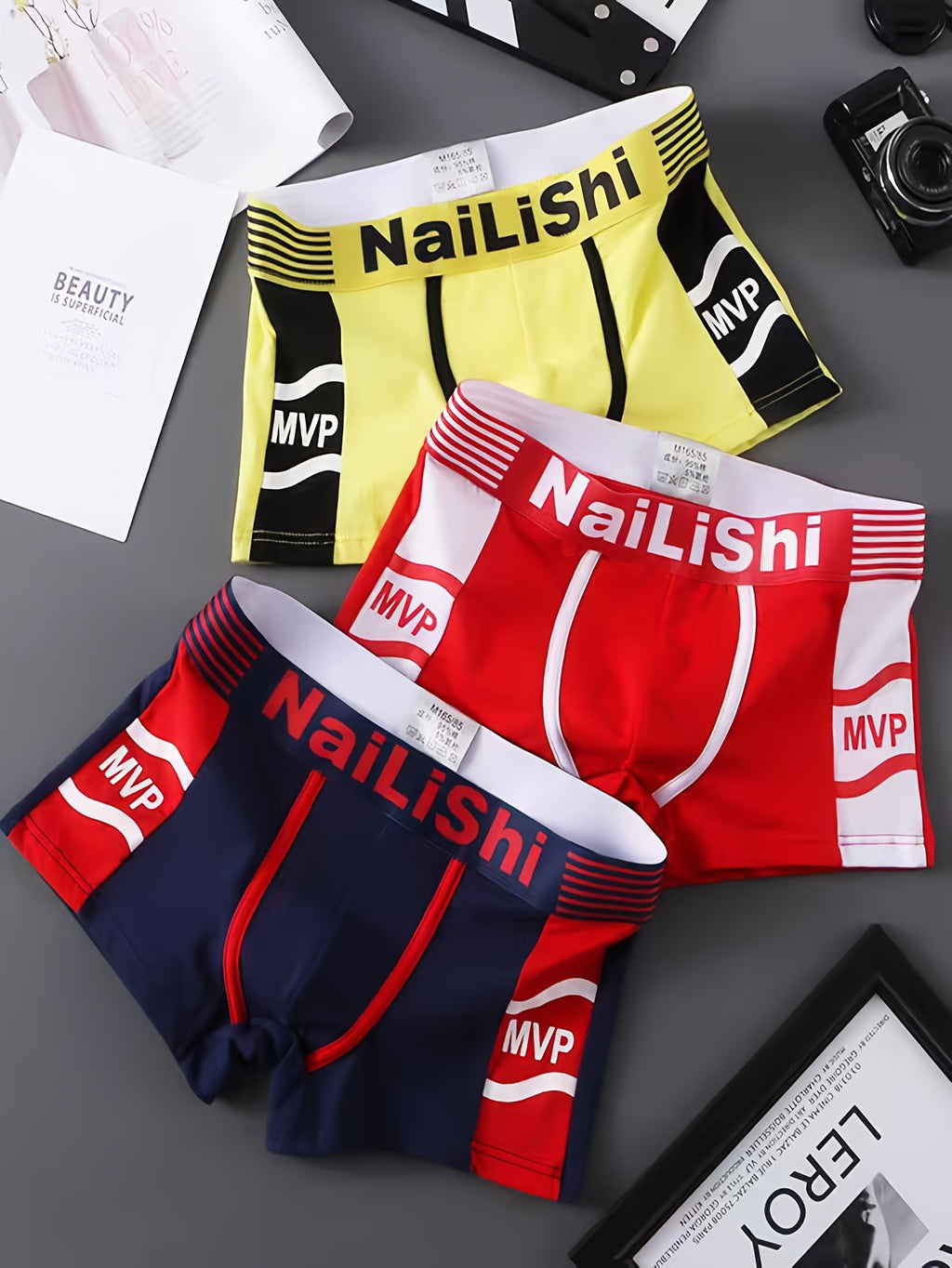 Boxer de sport respirant coton homme — lot de 2, imprimé