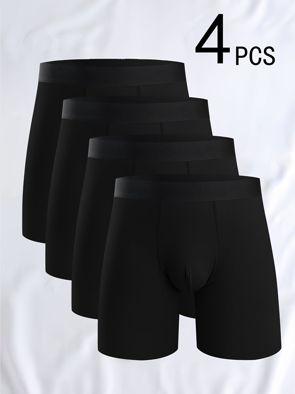 Boxer séchage rapide respirant microfibre homme — lot de 4, uni