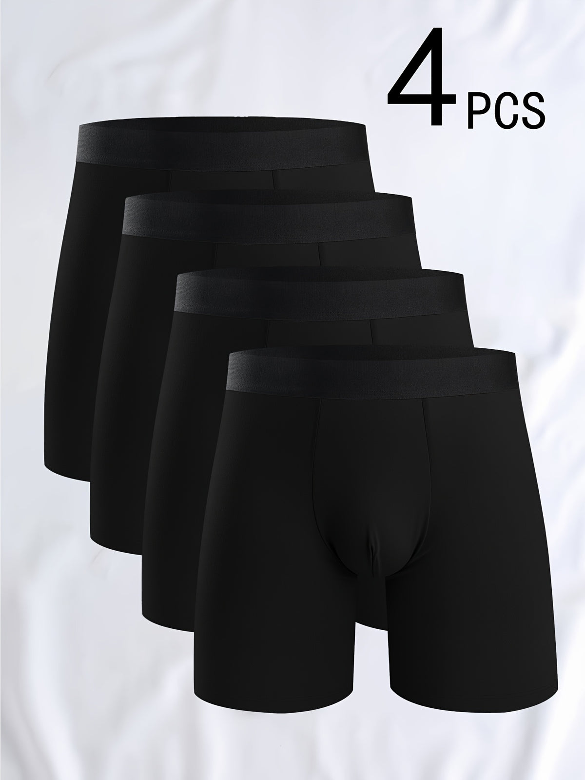 Boxer séchage rapide respirant microfibre homme — lot de 4, uni