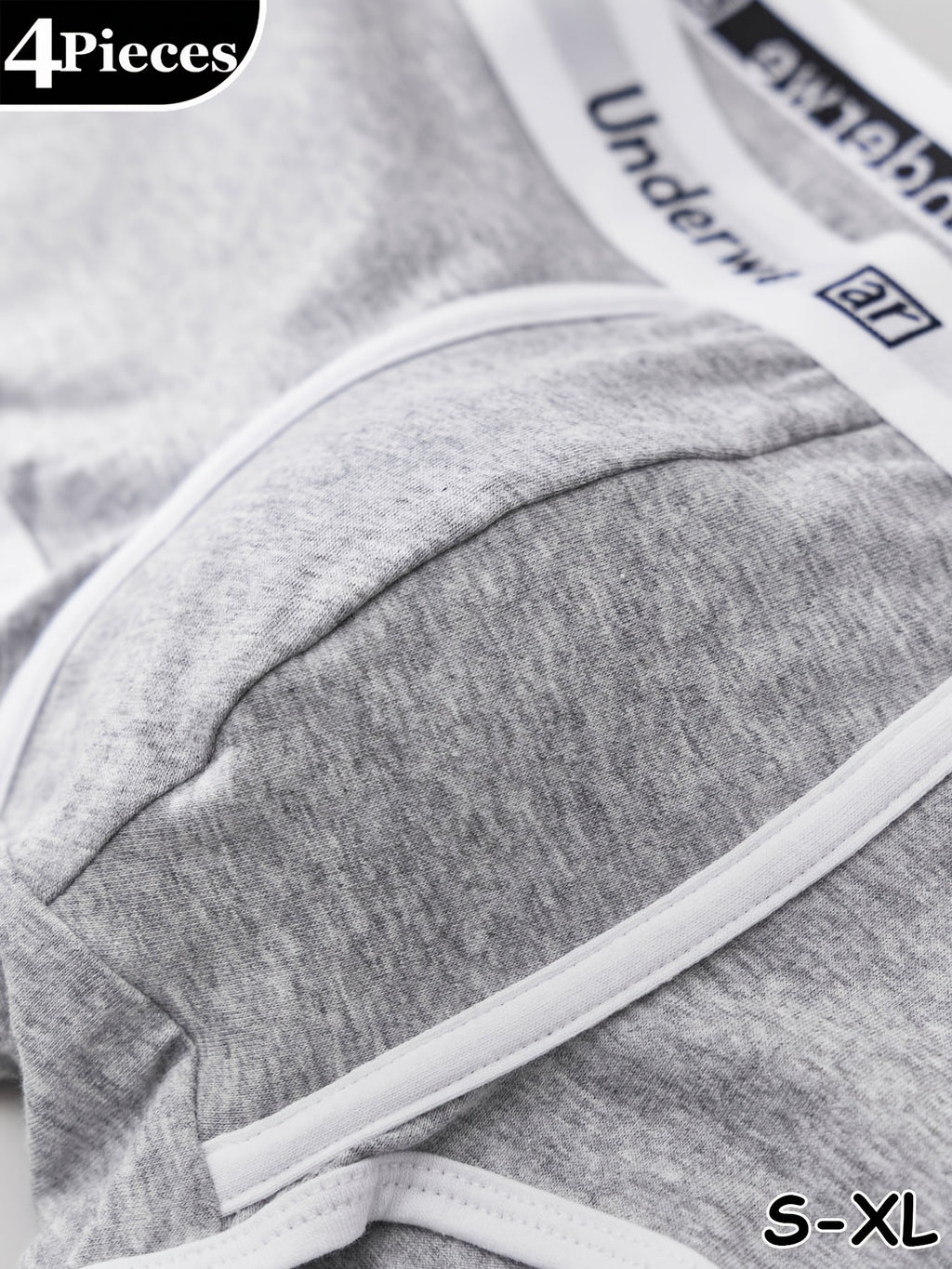 Boxer respirant d'intérieur coton homme — lot de 4, assortiment S (modèle 2)