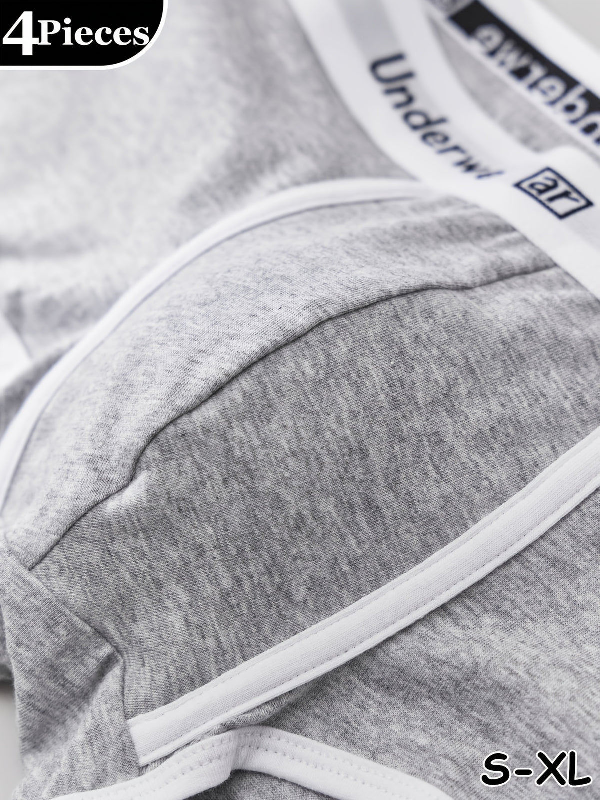 Boxer respirant d'intérieur coton homme — lot de 4, assortiment S (modèle 2)