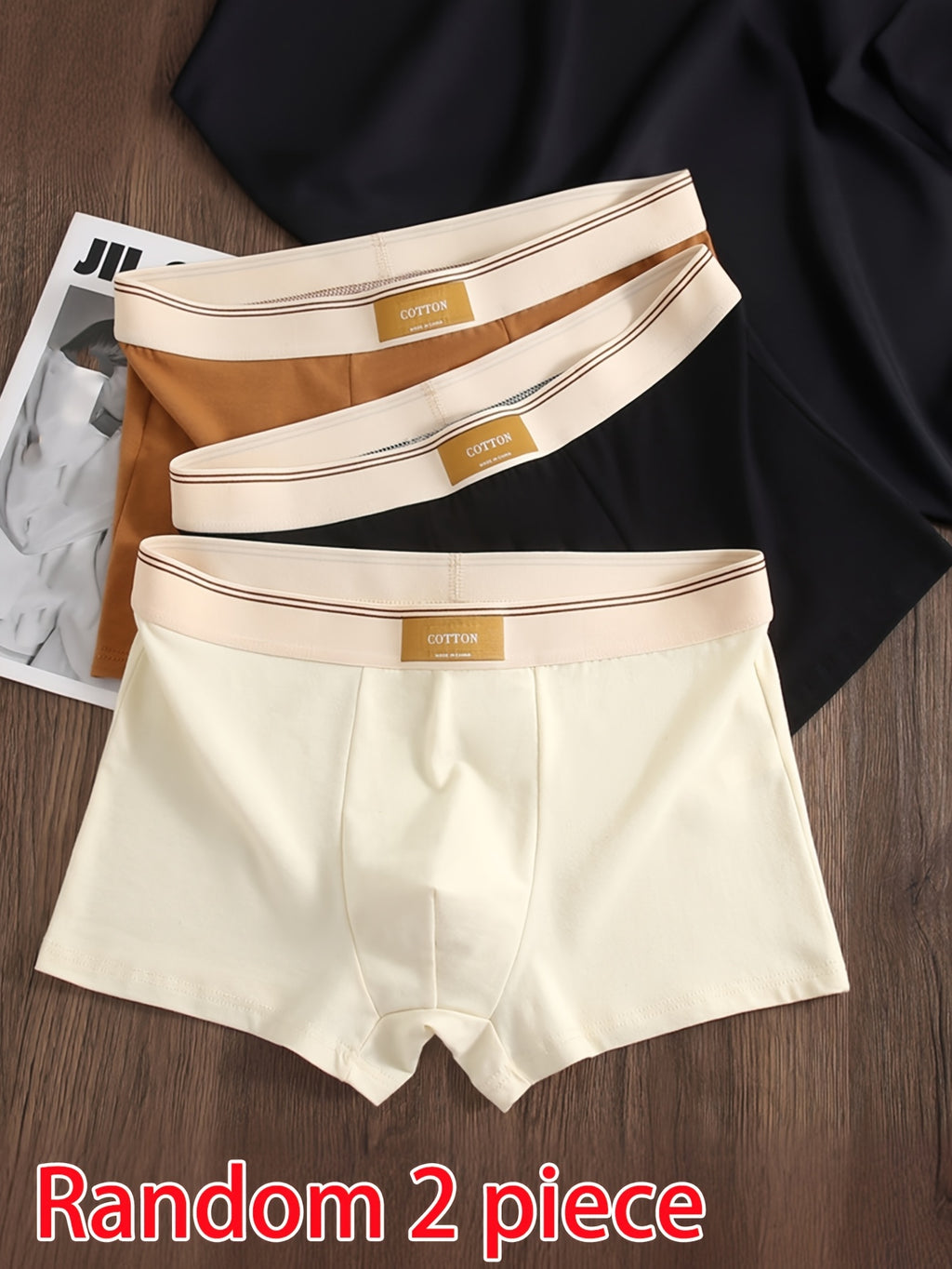 Boxer respirant coton homme — lot de 2, uni, assortiment S, du XS au XL — vue 7