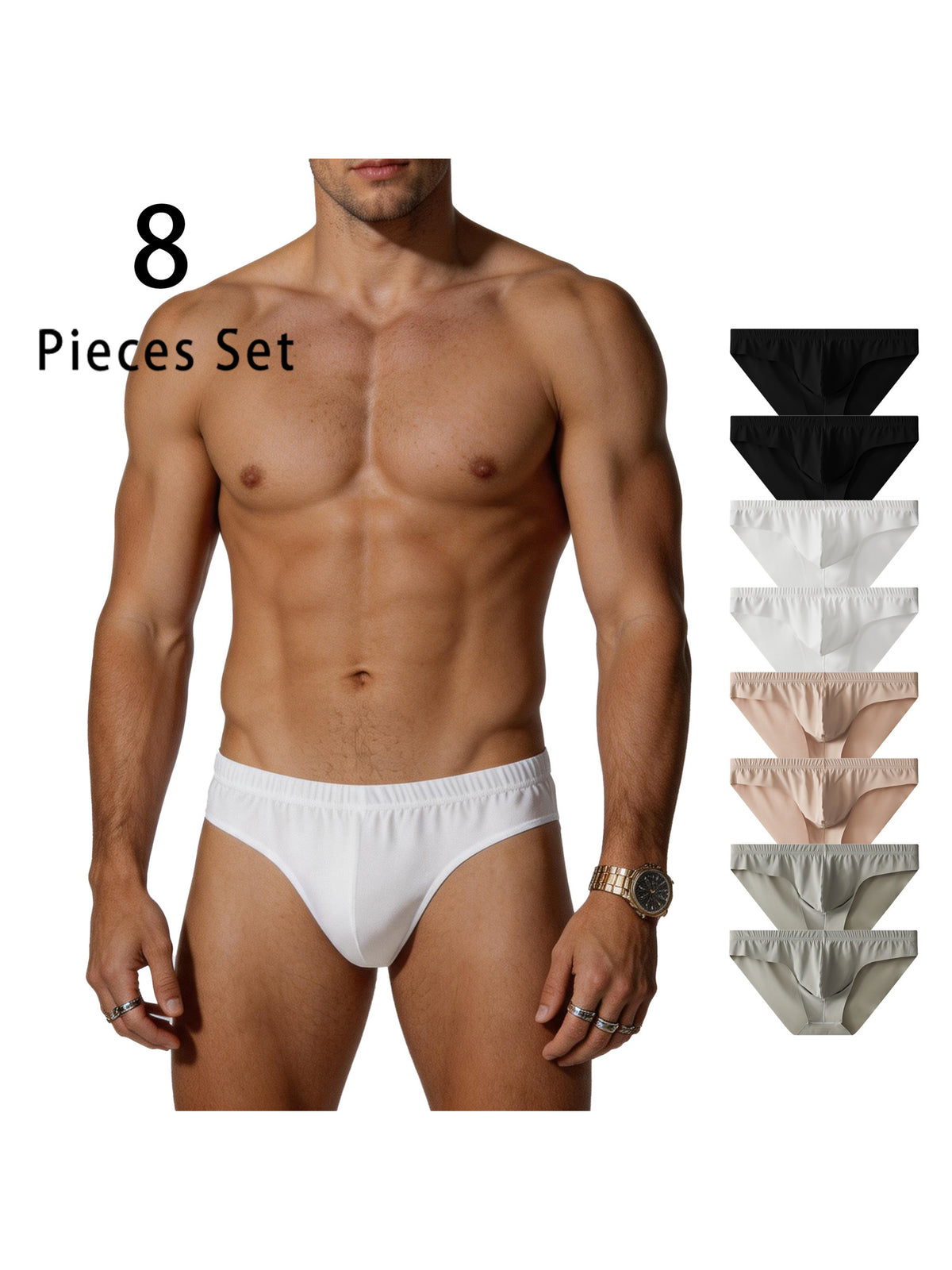 Boxer respirant d'intérieur microfibre homme — lot de 8, uni