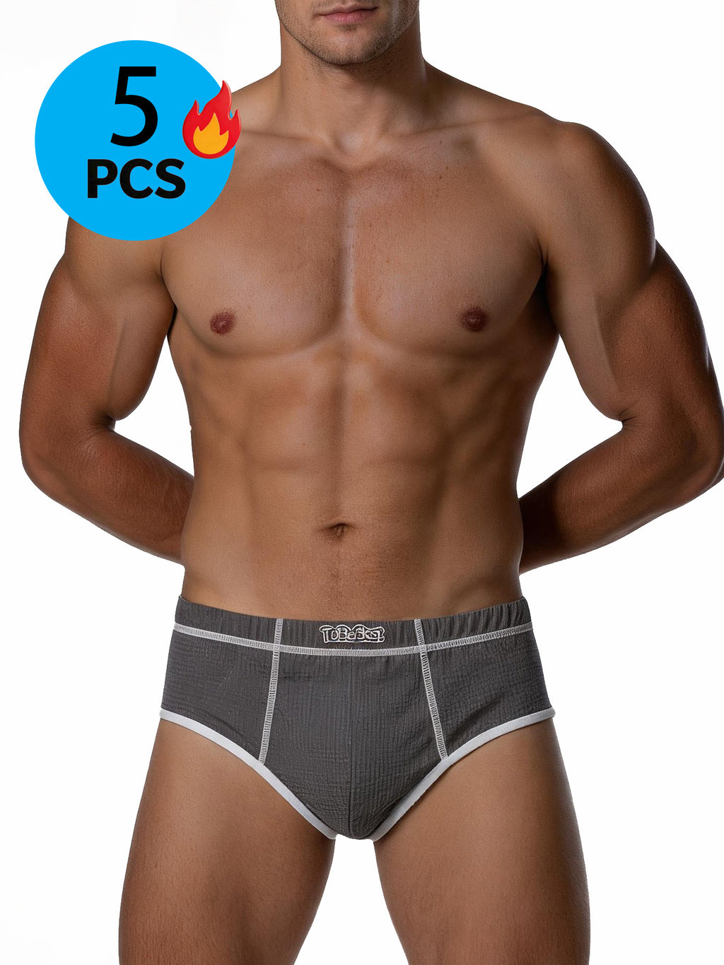 Slip de sport à poche de maintien microfibre homme — lot de 5, uni