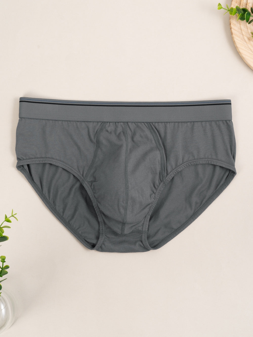 Slip grande taille respirant coton homme — lot de 4, uni