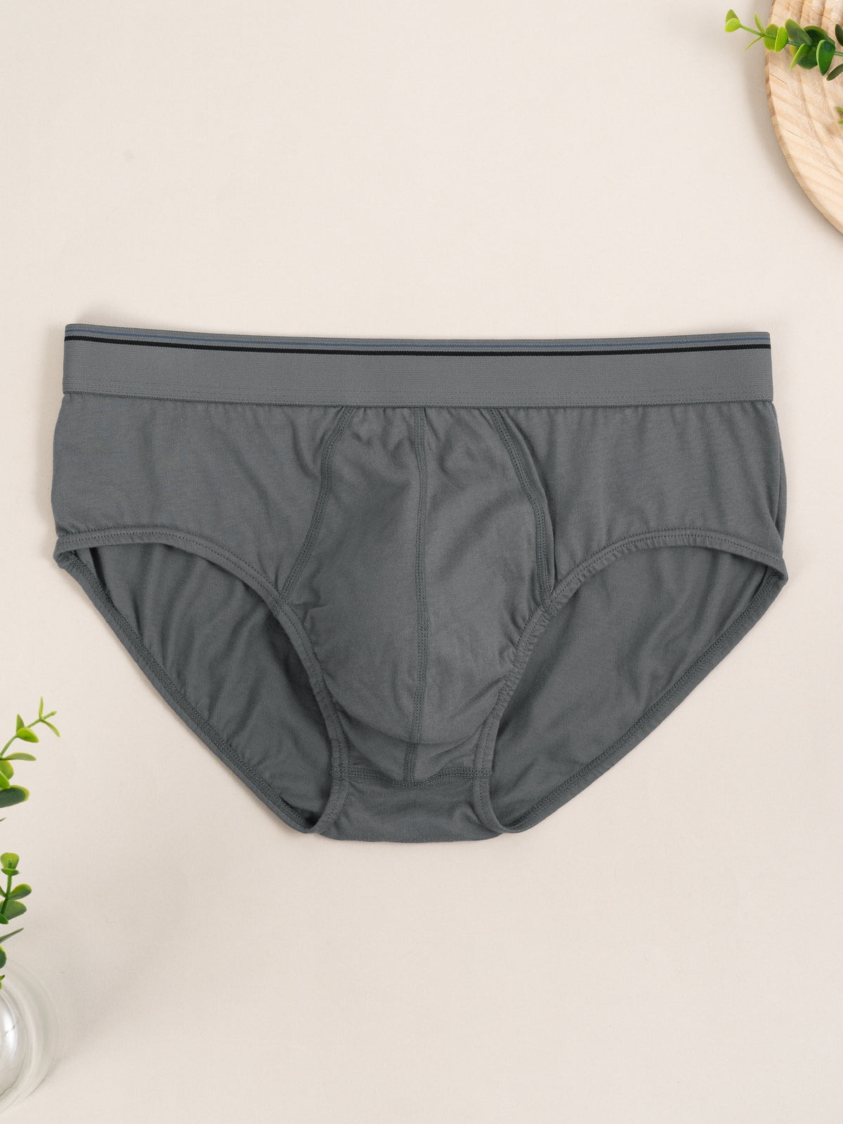 Slip grande taille respirant coton homme — lot de 4, uni