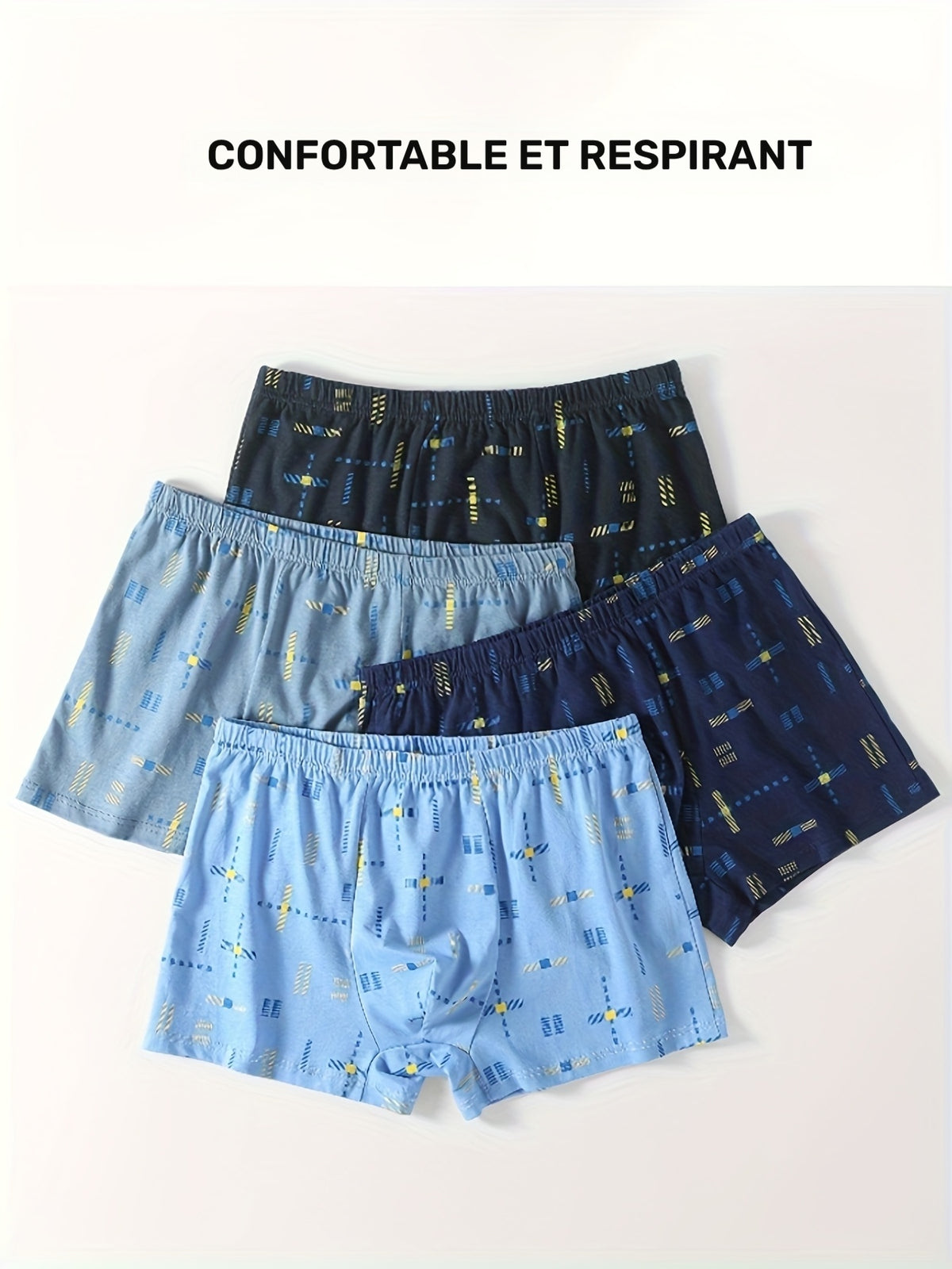 Boxer large respirant coton homme — lot de 6