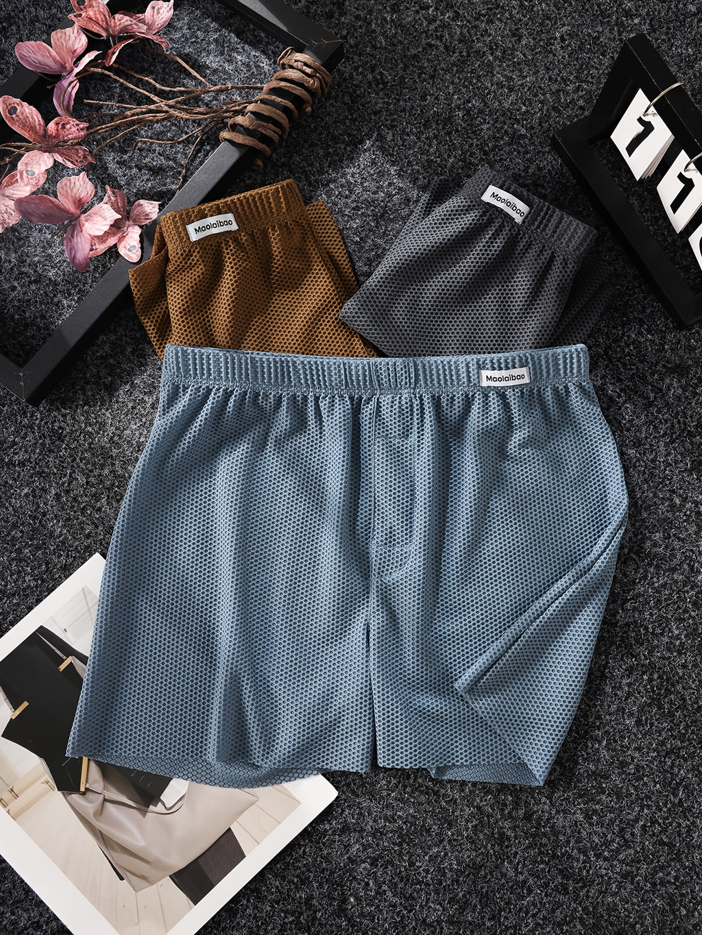 Boxer sans couture large homme — lot de 4, uni