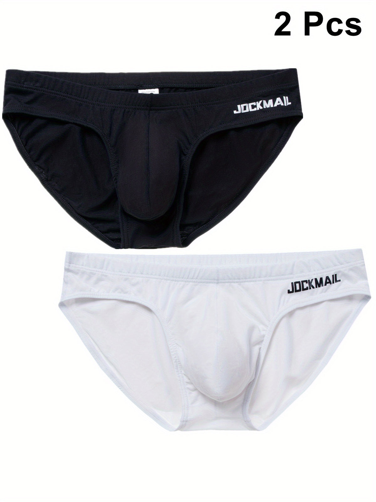 Slip respirant coton homme — lot de 2, à lettres