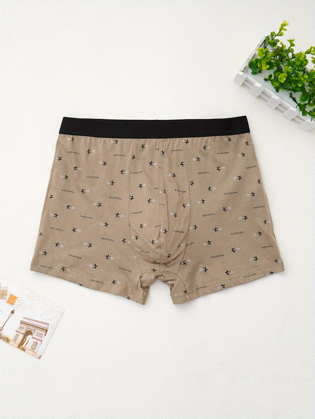 Boxer grande taille respirant coton homme — lot de 5, imprimé