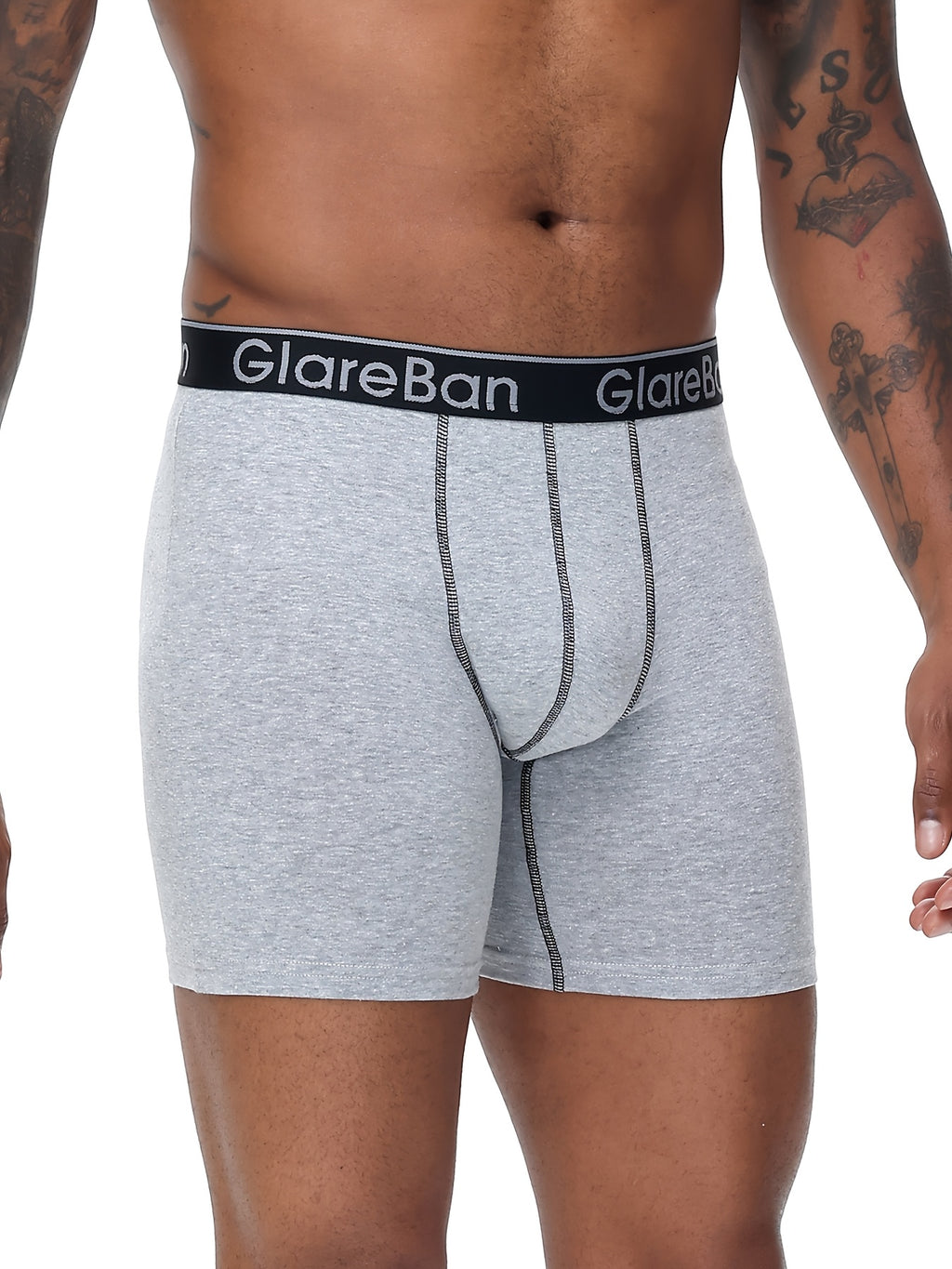 Boxer long coton homme — lot de 10, uni