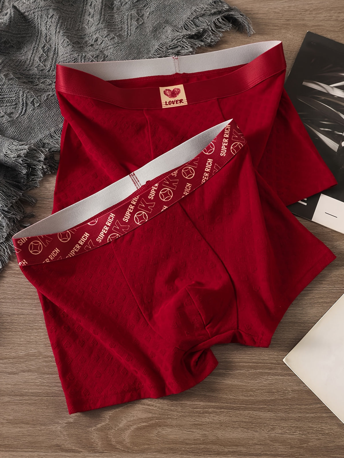 Boxer respirant d'intérieur coton homme — lot de 3, uni