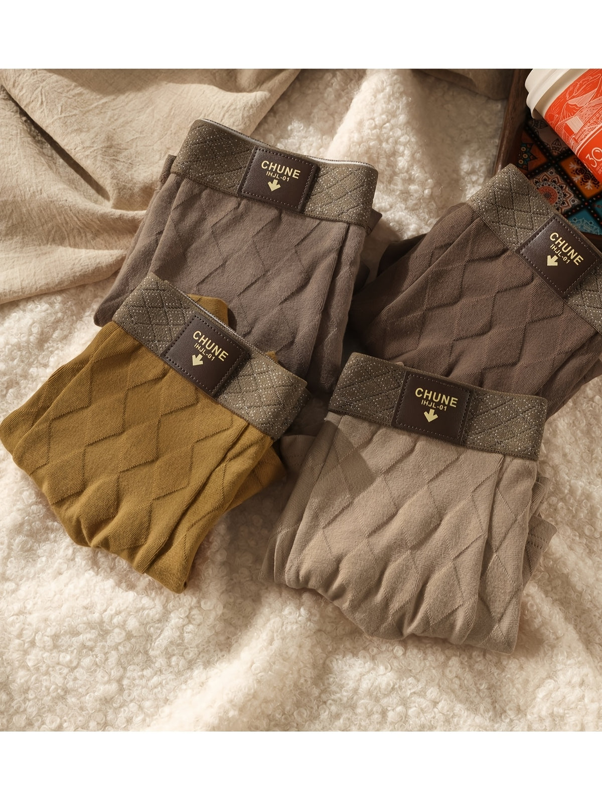 Boxer respirant coton homme — lot de 4, uni, assortiment D